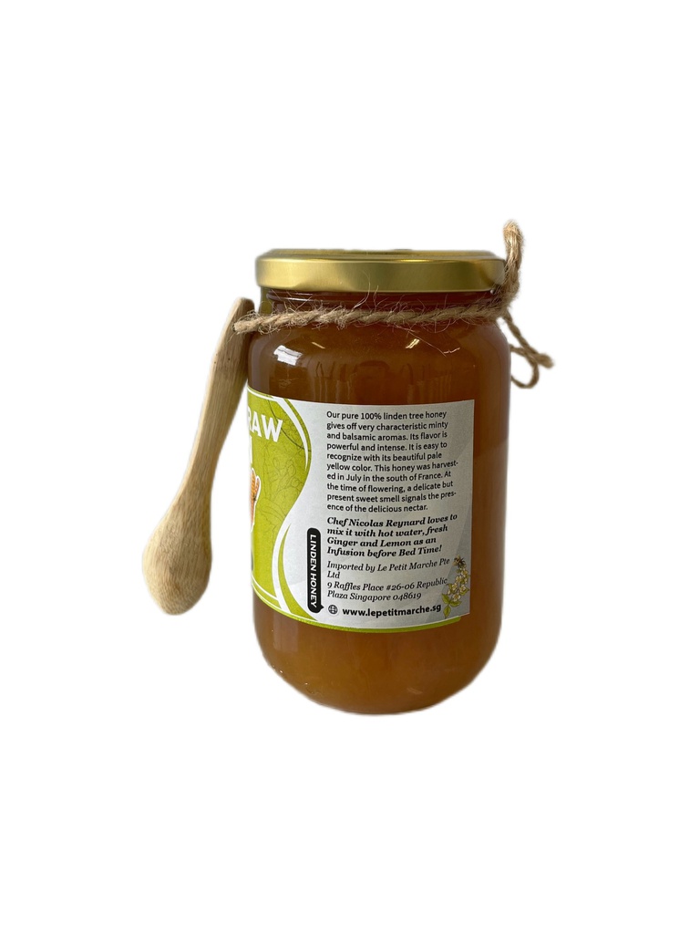 Provenance Raw Linden Honey 500g (Back)