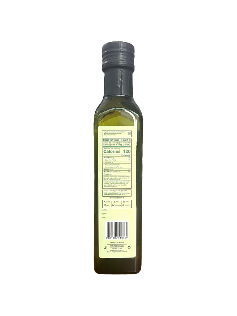 Acado 100 - Percent Pure Avocado Oil Basil