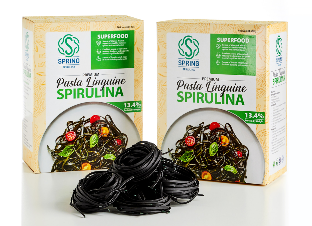 Premium Pasta LINGUINE Spirulina – 13.4% Protein 500G